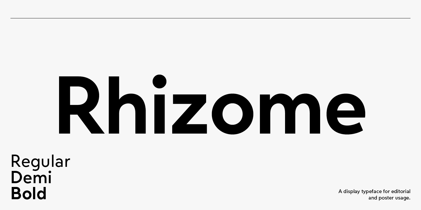 Пример шрифта Rhizome #1